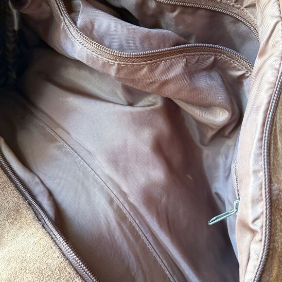 Vintage 2003 Marlboro Suede Leather Grit Gear Weekender Duffel Bag Brown - Picture 14 of 15